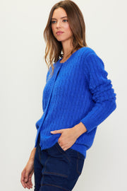 Cobalt Button Down Cardigan - Small