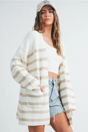 Ivory Stripe Cardigan