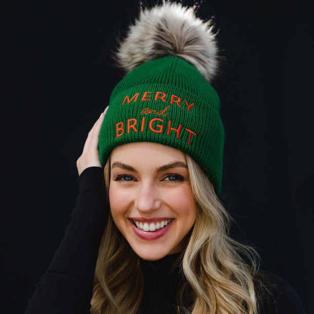 Green Merry and Bright Hat