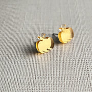 Gold Pumpkin Studs