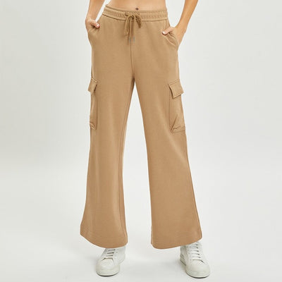 Relaxed Terry Cargo Pants