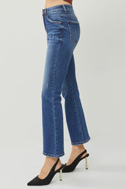 High Rise Ankle Flare Jeans