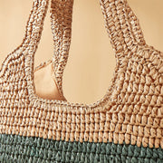 Woven Striped Beach Bag