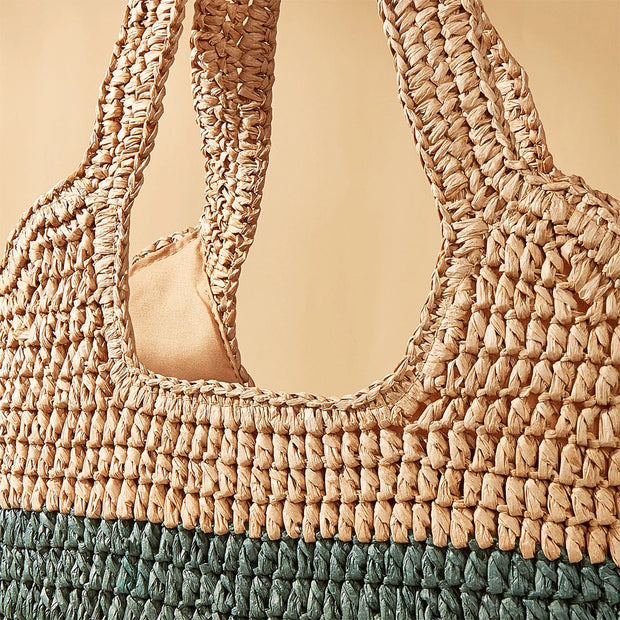Woven Striped Beach Bag