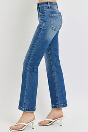 High Rise Patch Pocket Jeans