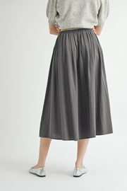 Charcoal Midi Swing Skirt