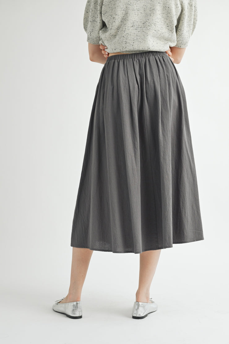 Charcoal Midi Swing Skirt