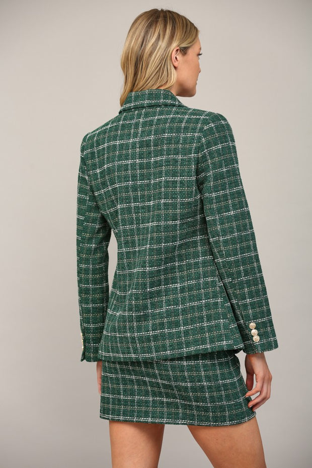 Green Tweed Blazer