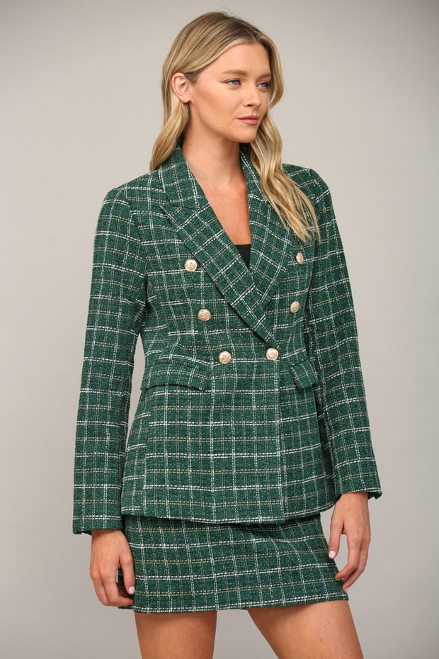 Green Tweed Blazer