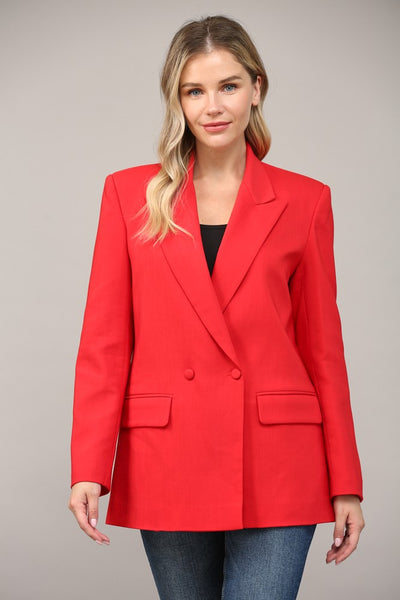 Red Loose Fit Blazer - Small