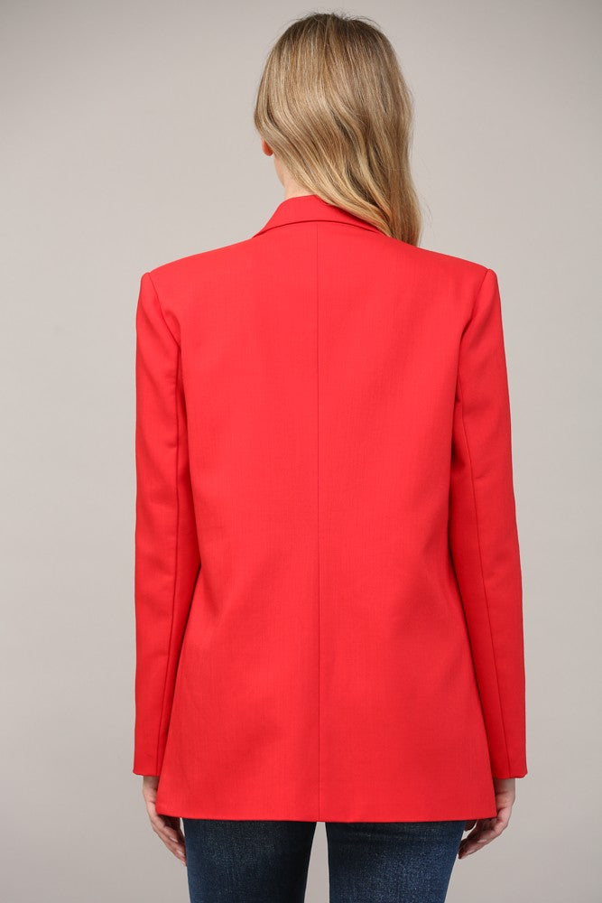 Red Loose Fit Blazer - Small