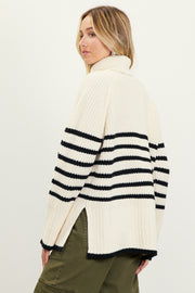 Striped Turtleneck Sweater