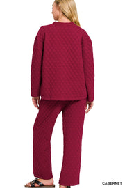 Cabernet Quilted Jacket and Pants Set-large