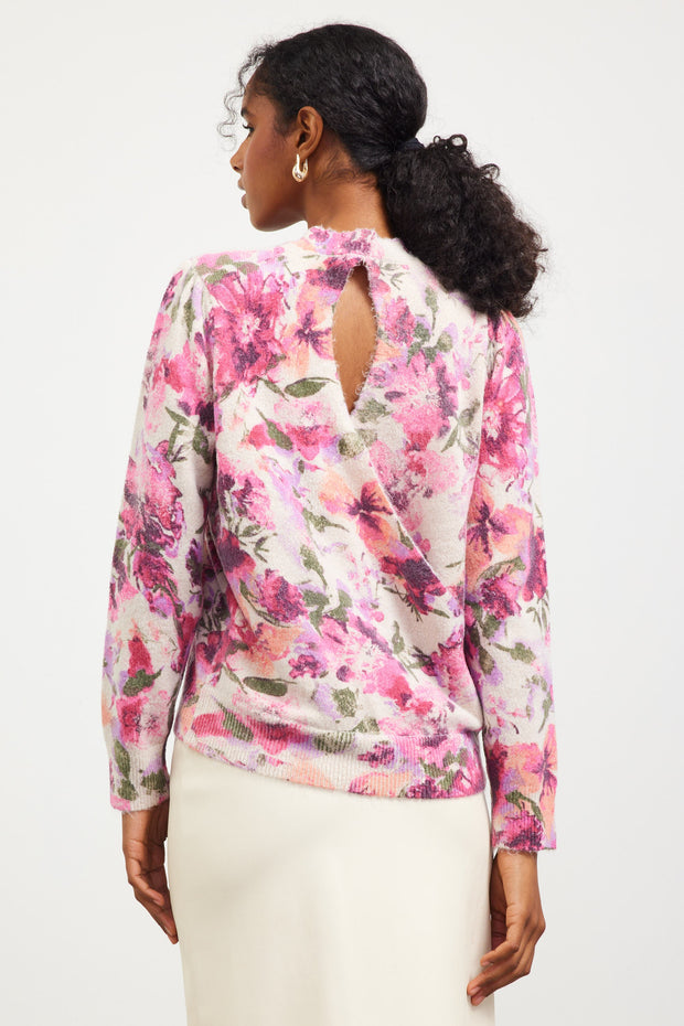 Floral Mock Neck Sweater