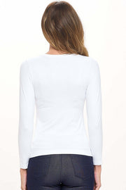 White Seamless Long Sleeve Top