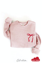 Rose Puff Bow Sweatshirt