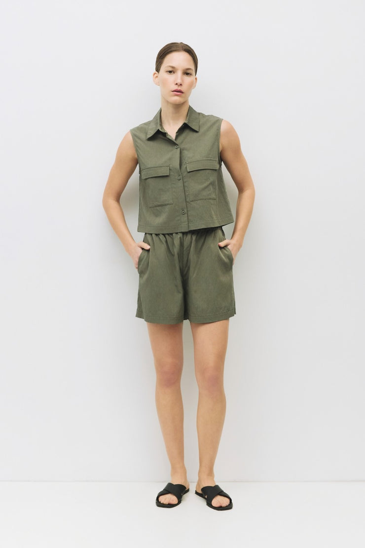 Olive Marion Collared Top