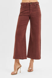 High Rise Crop Wide Leg Jeans