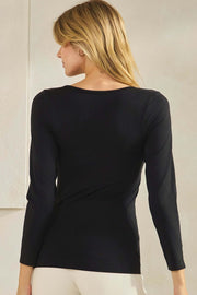Black Sculpted Seamless Long Sleeve