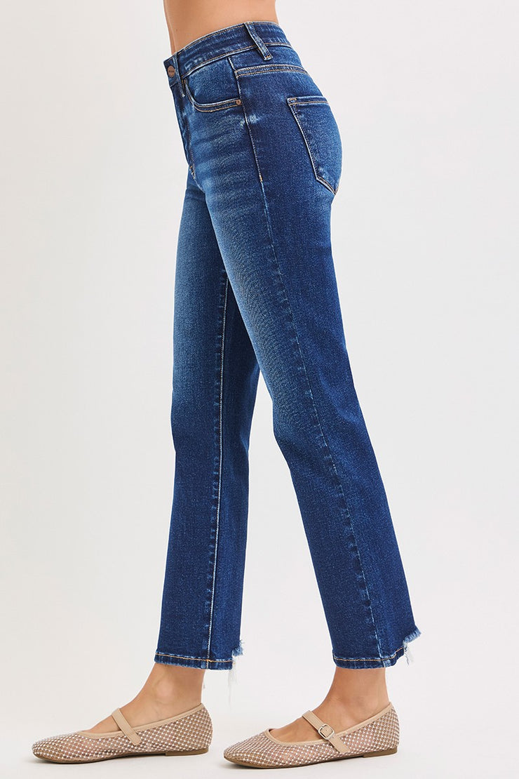 Dark Wash High Rise Crop Jean