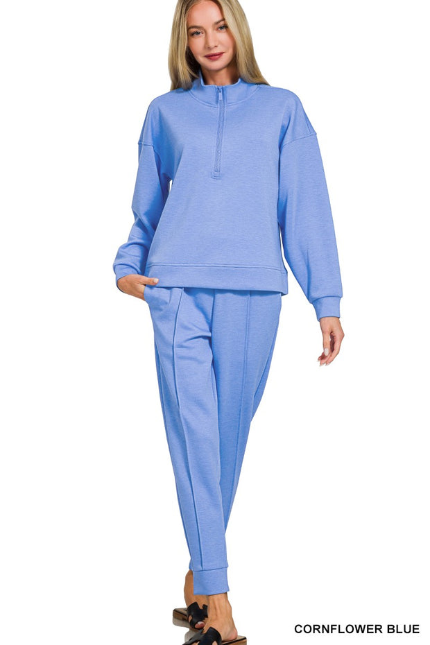 Scuba Sweatshirt & Pants - Light Blue