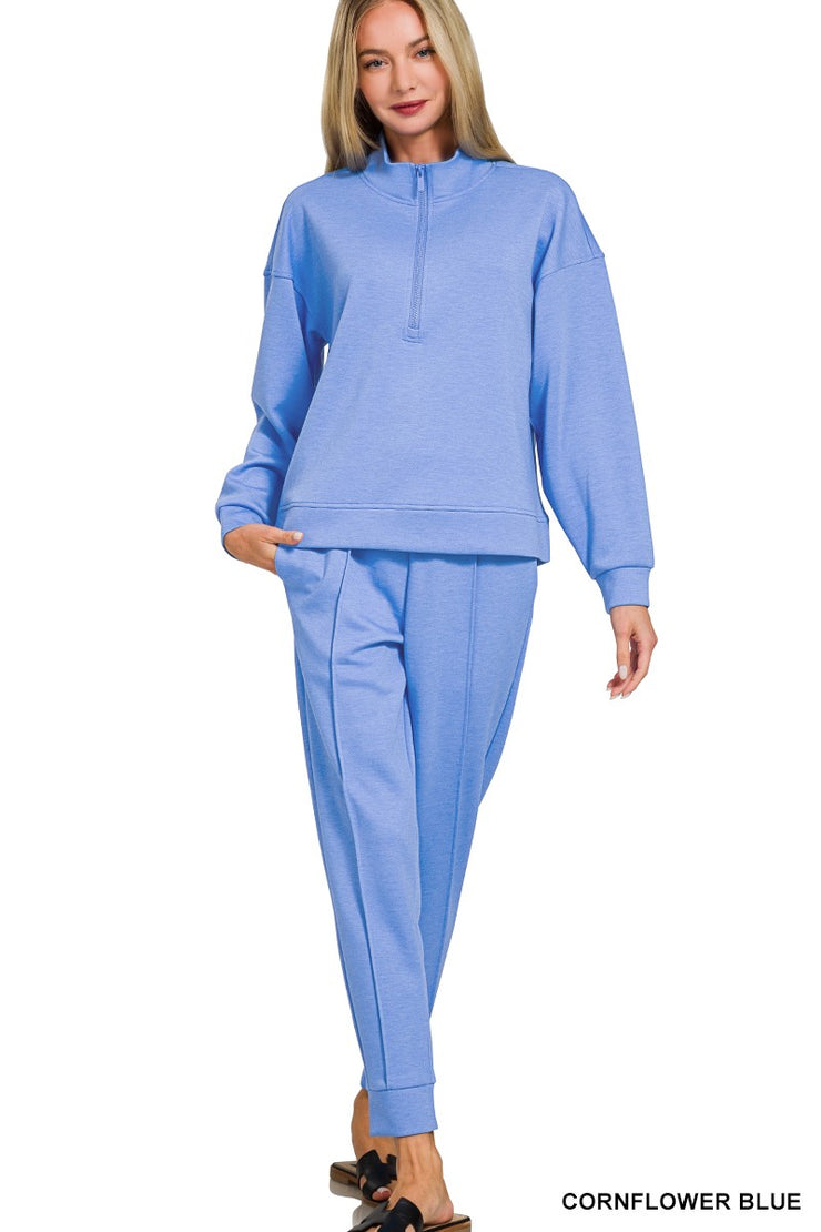 Scuba Sweatshirt & Pants - Light Blue