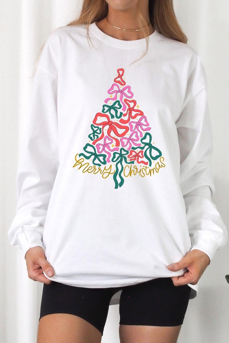 Bow Christmas Tree Long Sleeve