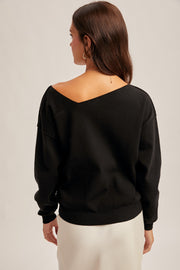 Asymmetrical Drop Shoulder Sweater