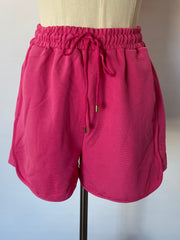 Pink Drawstring Shorts