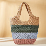 Woven Striped Beach Bag