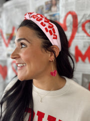 Red and Pink Beaded Headband