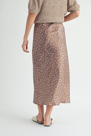 Taupe Floral Skirt