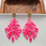 Hot Pink Palm Earrings