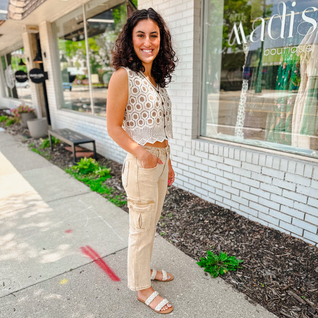 High Rise Relaxed Cargo Pants