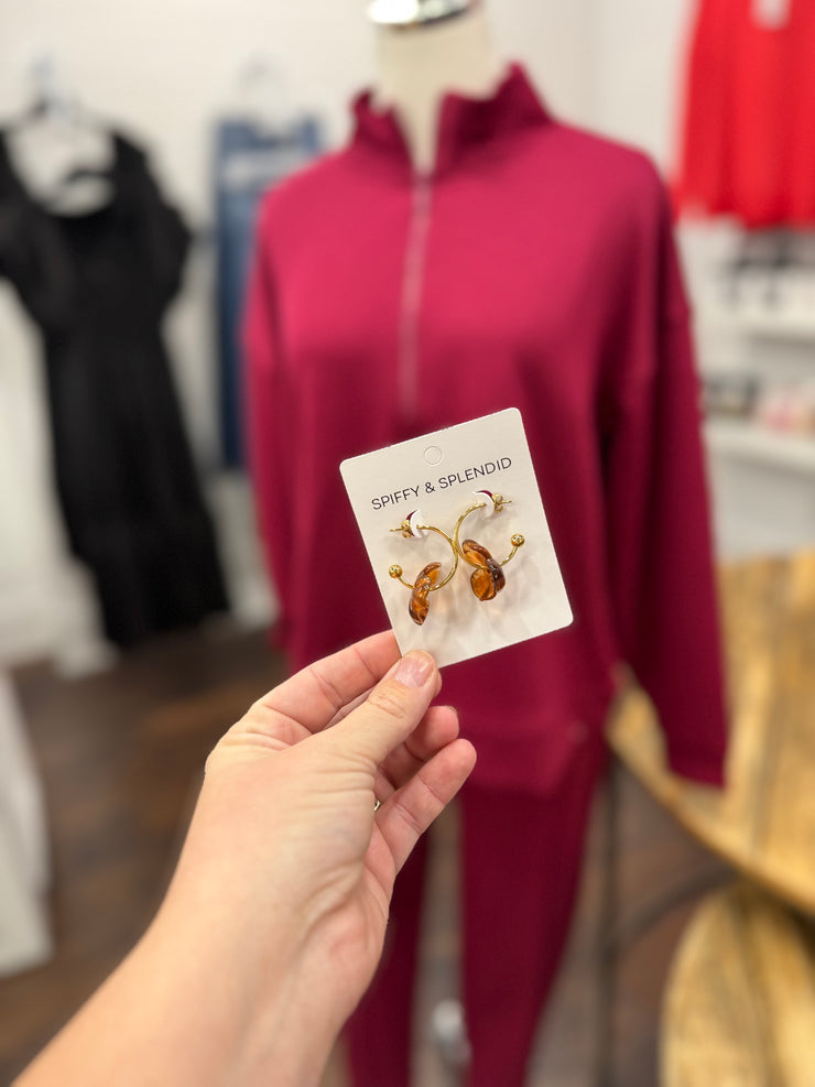 Amber Flower Magnolia Hoop