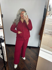 Cabernet Quilted Jacket and Pants Set-large