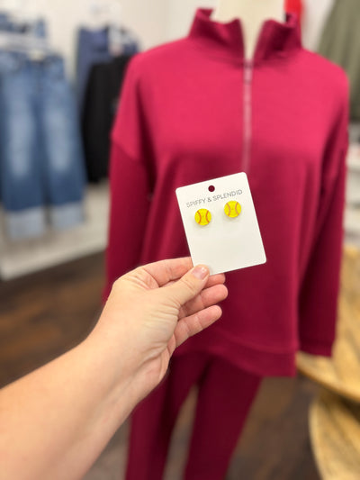 Glitter Softball Studs