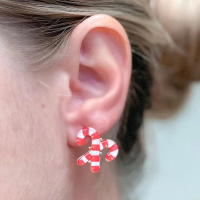 Candy Cane Studs