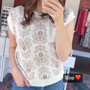 Floral Knit Sleeveless Top