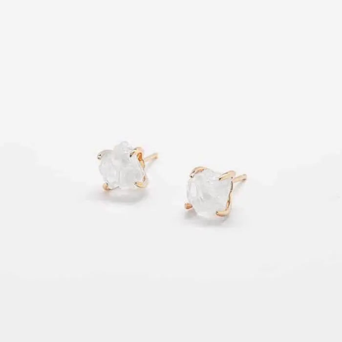 White Quartz Studs