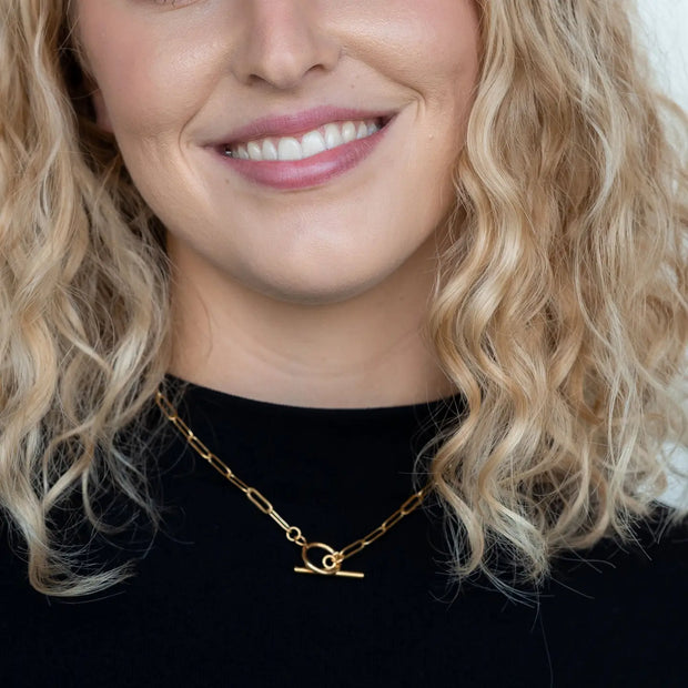 Luxe Gold Paperclip Necklace