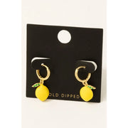 Gold Dipped Lemon Earrings