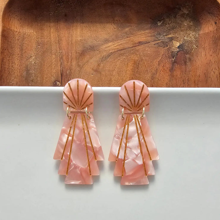 Rose Quartz Lucille Earrings