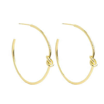 Gold Knot Hoops