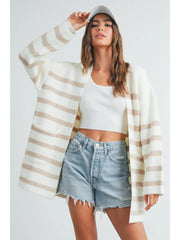 Ivory Stripe Cardigan