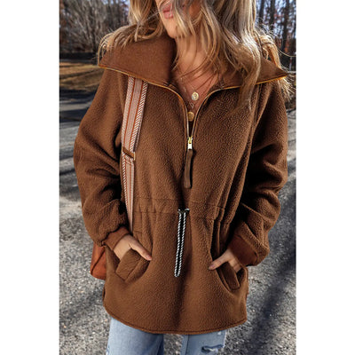 Brown Fleece Half - Zip