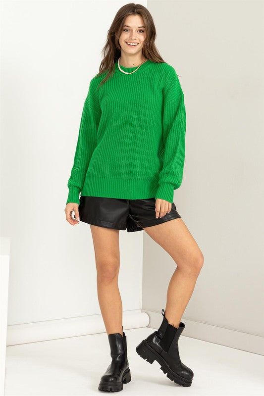 Bright Green Sweater-large