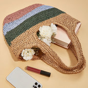 Woven Striped Beach Bag