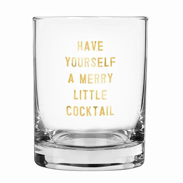 Merry Little Cocktail Rocks Glass