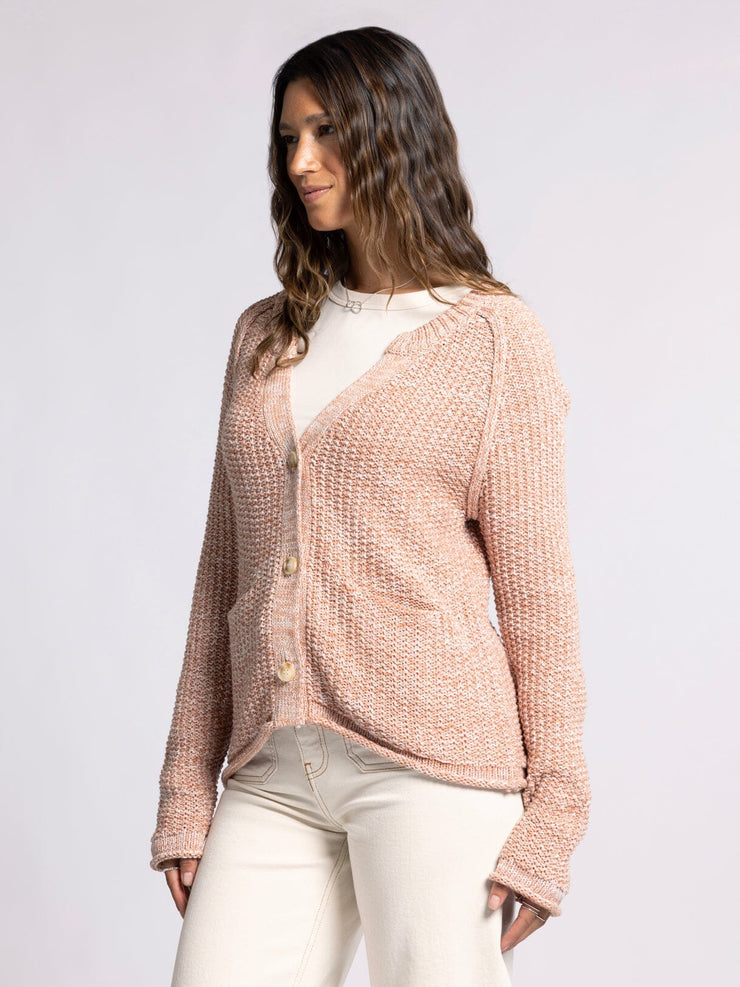 Peach Marled Sweater - Large